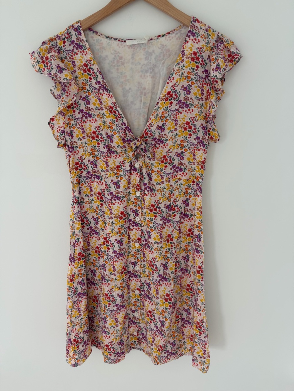 Lush Floral Print Mini Dress Size Large